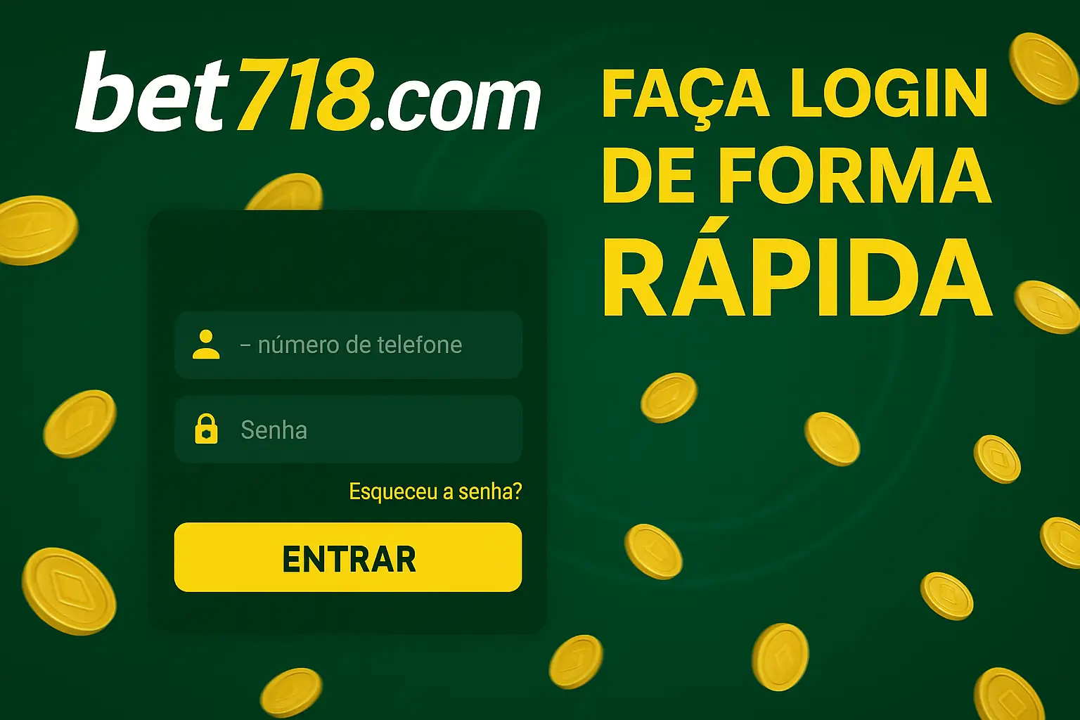 Criar uma nova Conta no plataforma BET718